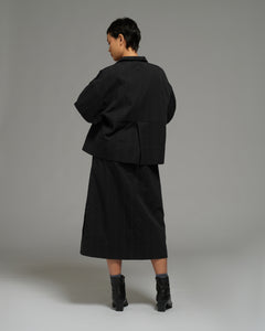 Women: Side Pleated Skirt (Black)