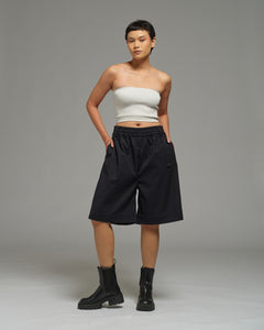 Unisex: Office Short Pants (Pinstripe Navy)