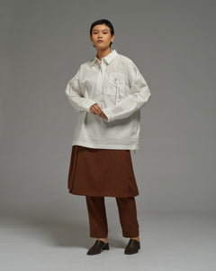 Unisex: Skirt Pants (Brown Stripe)