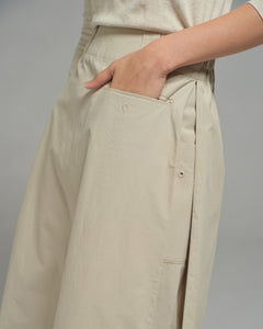 Women: Side Pleated Skirt (Beige)