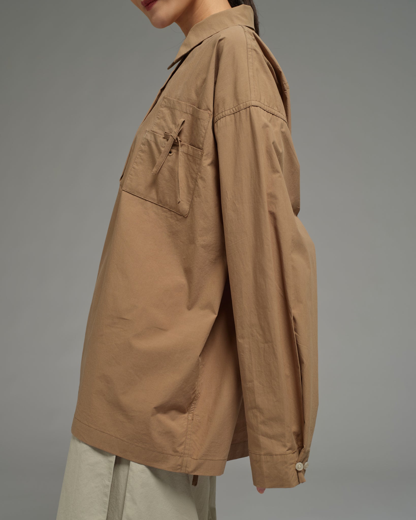 Unisex: Collared Shirt (Brown)