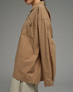 Unisex: Collared Shirt (Brown)