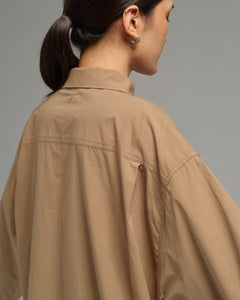 Unisex: Collared Shirt (Brown)