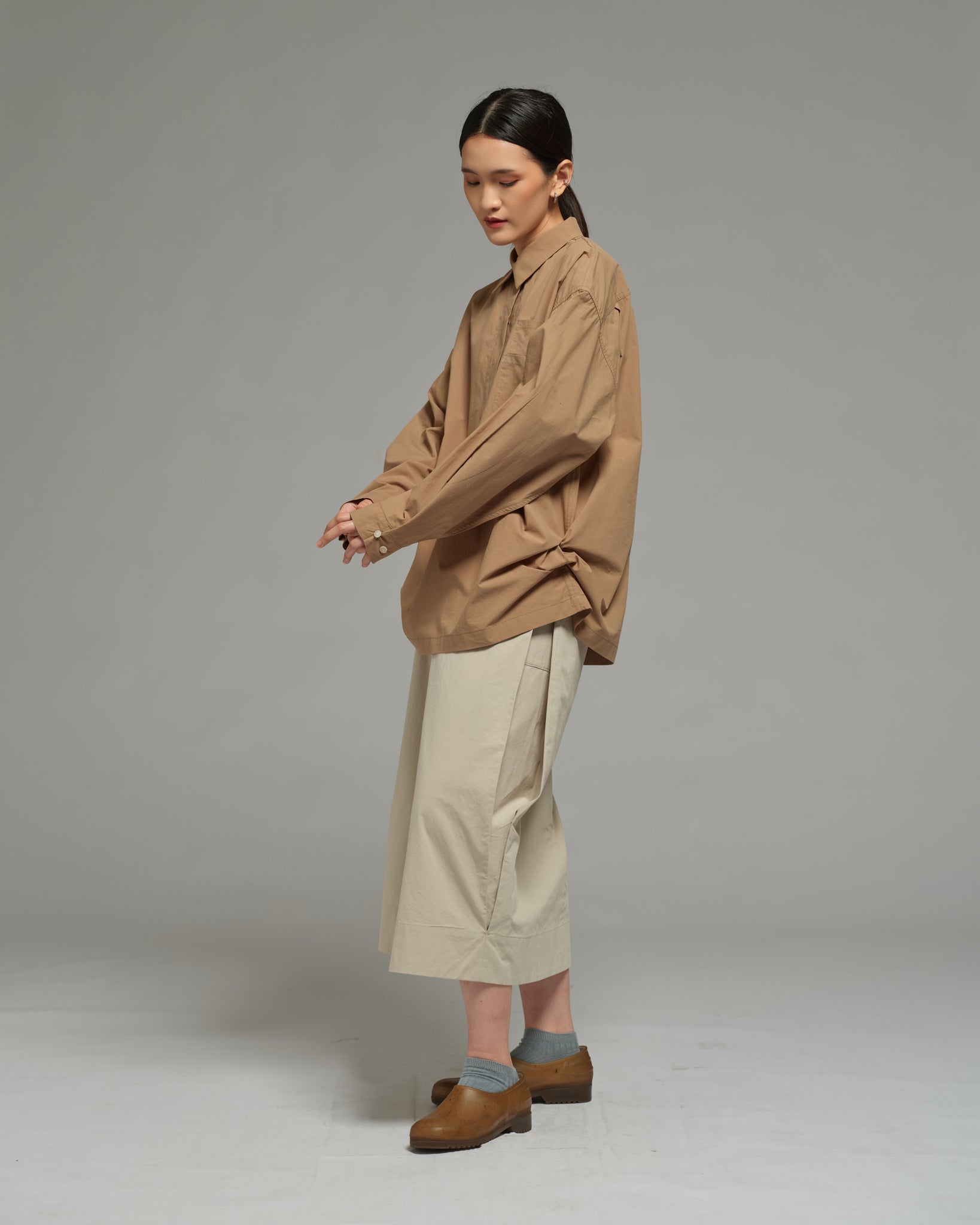 Unisex: Collared Shirt (Brown)