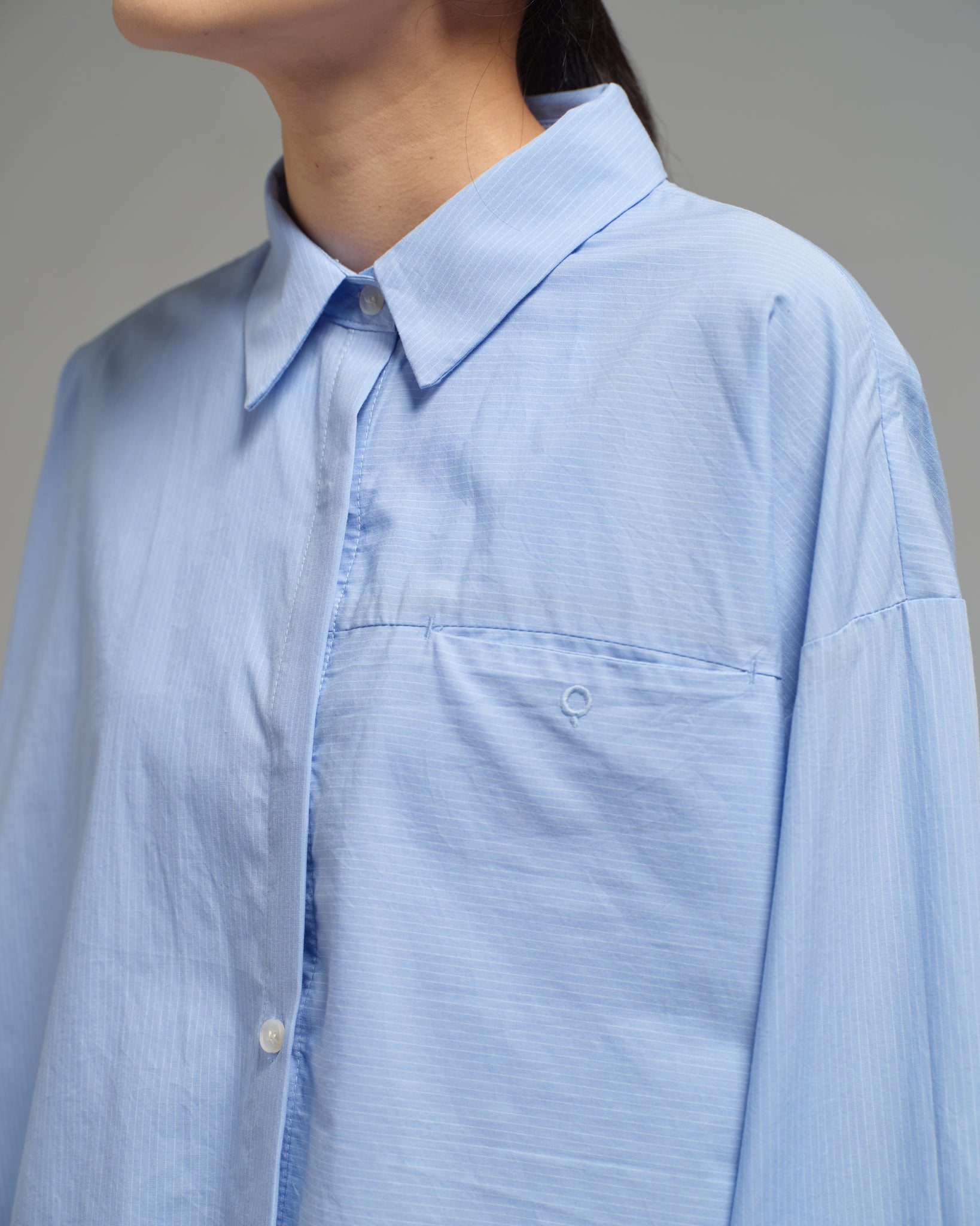Unisex: Asymmetrical Shirt (Placid Blue)
