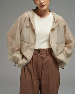Unisex: The Hooded Jacket (Sand)