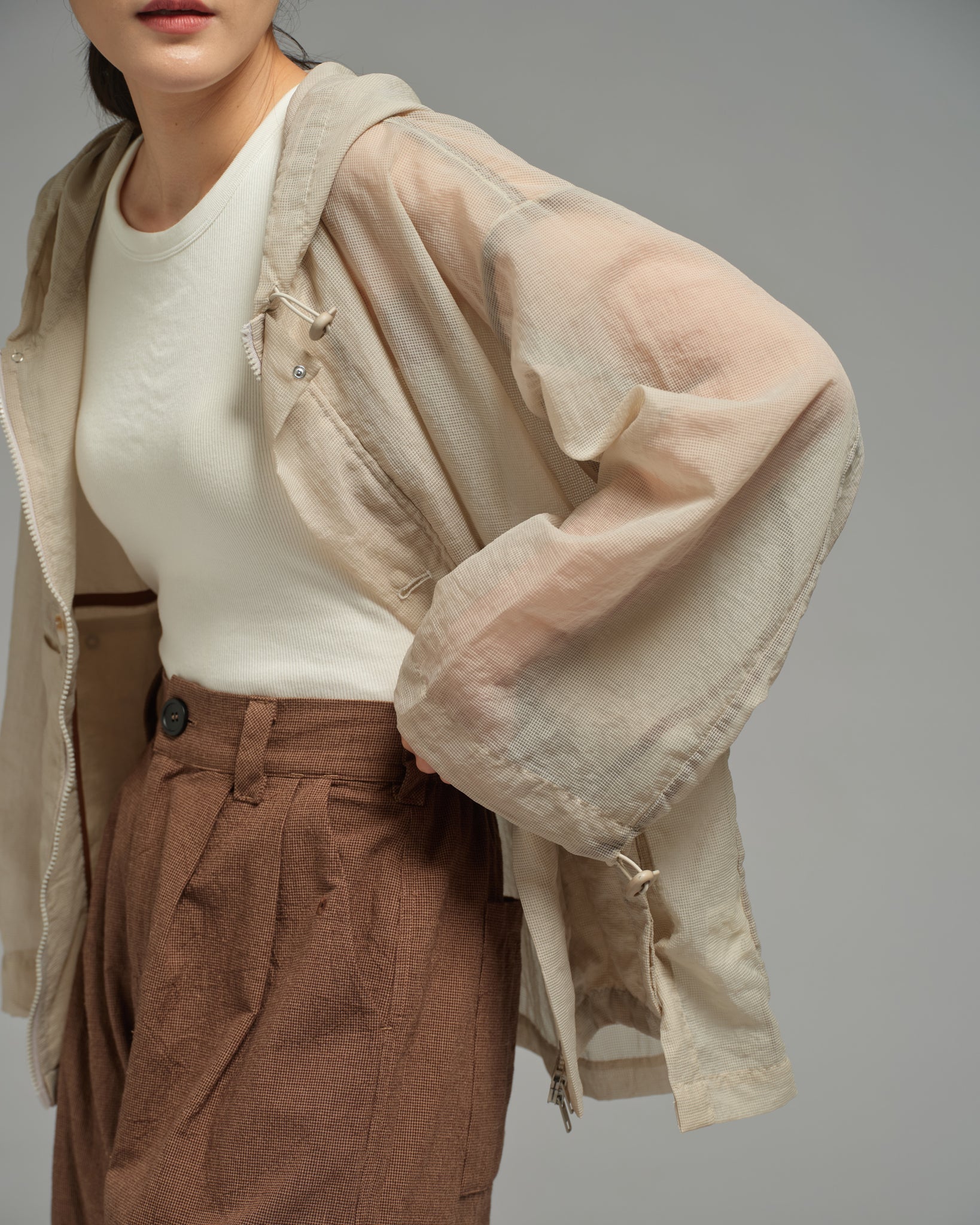 Unisex: The Hooded Jacket (Sand)