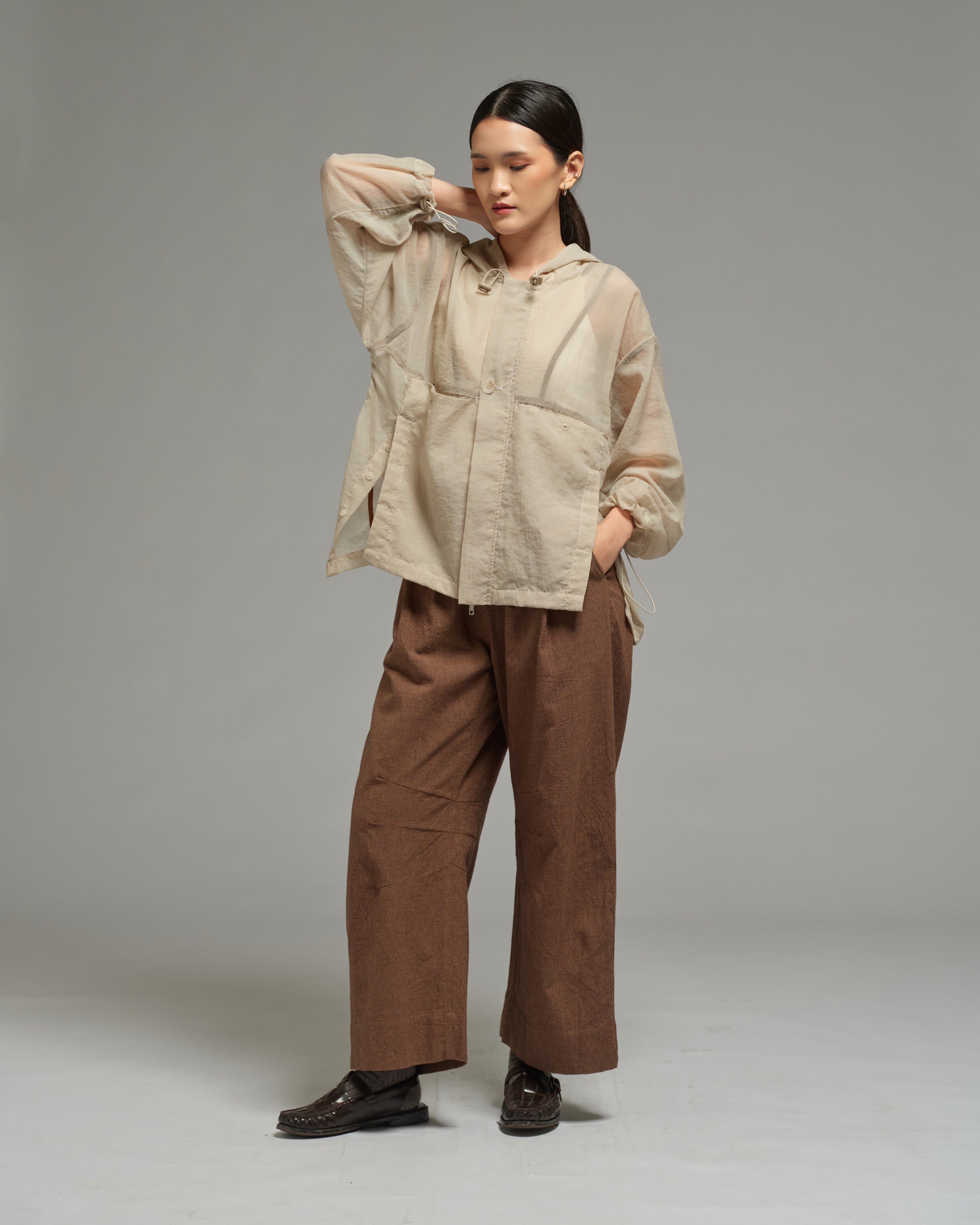 Unisex: The Hooded Jacket (Sand)