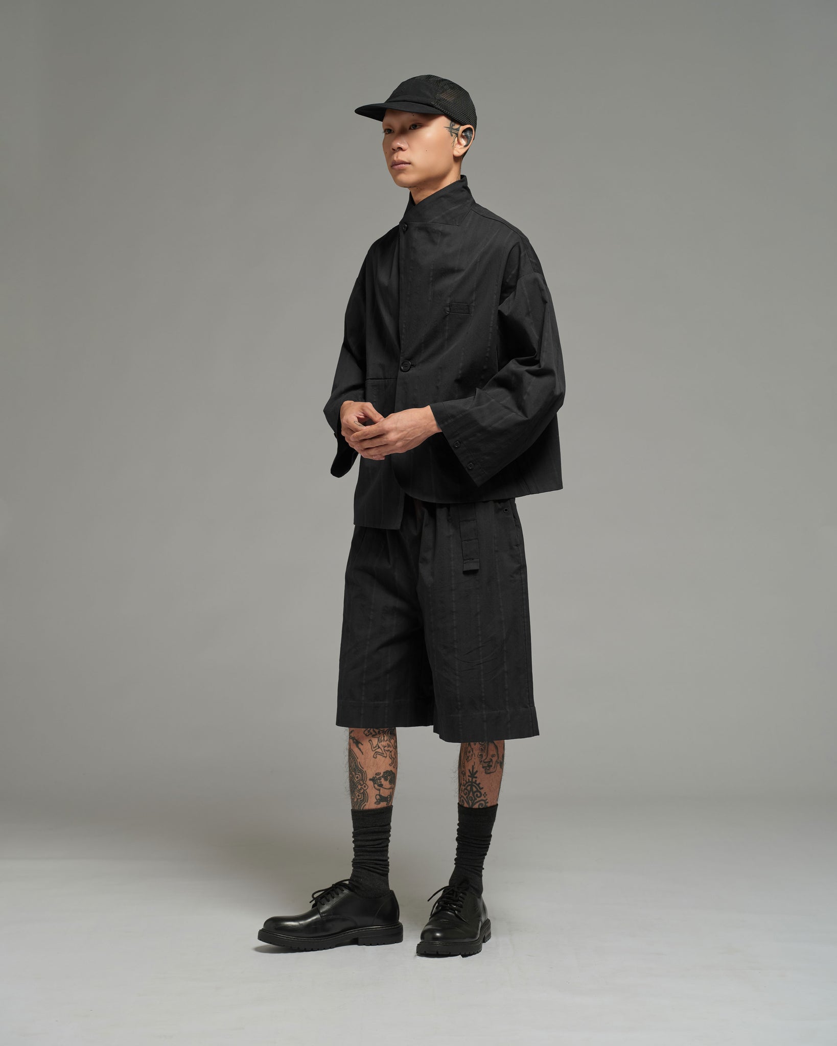 black short dress pants Unisex: Office Short Pants (Black) ANAABU.CO
