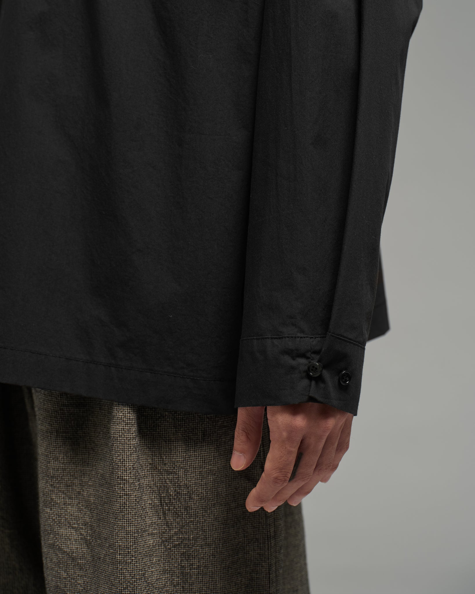 Unisex: Collared Shirt (Black)
