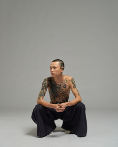 Unisex: Multi Hakama Pants (Pinstripe Dark Blue)