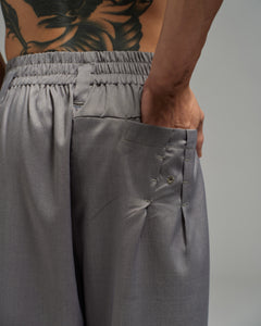 Unisex: Pleated Waist Pants (Grey)