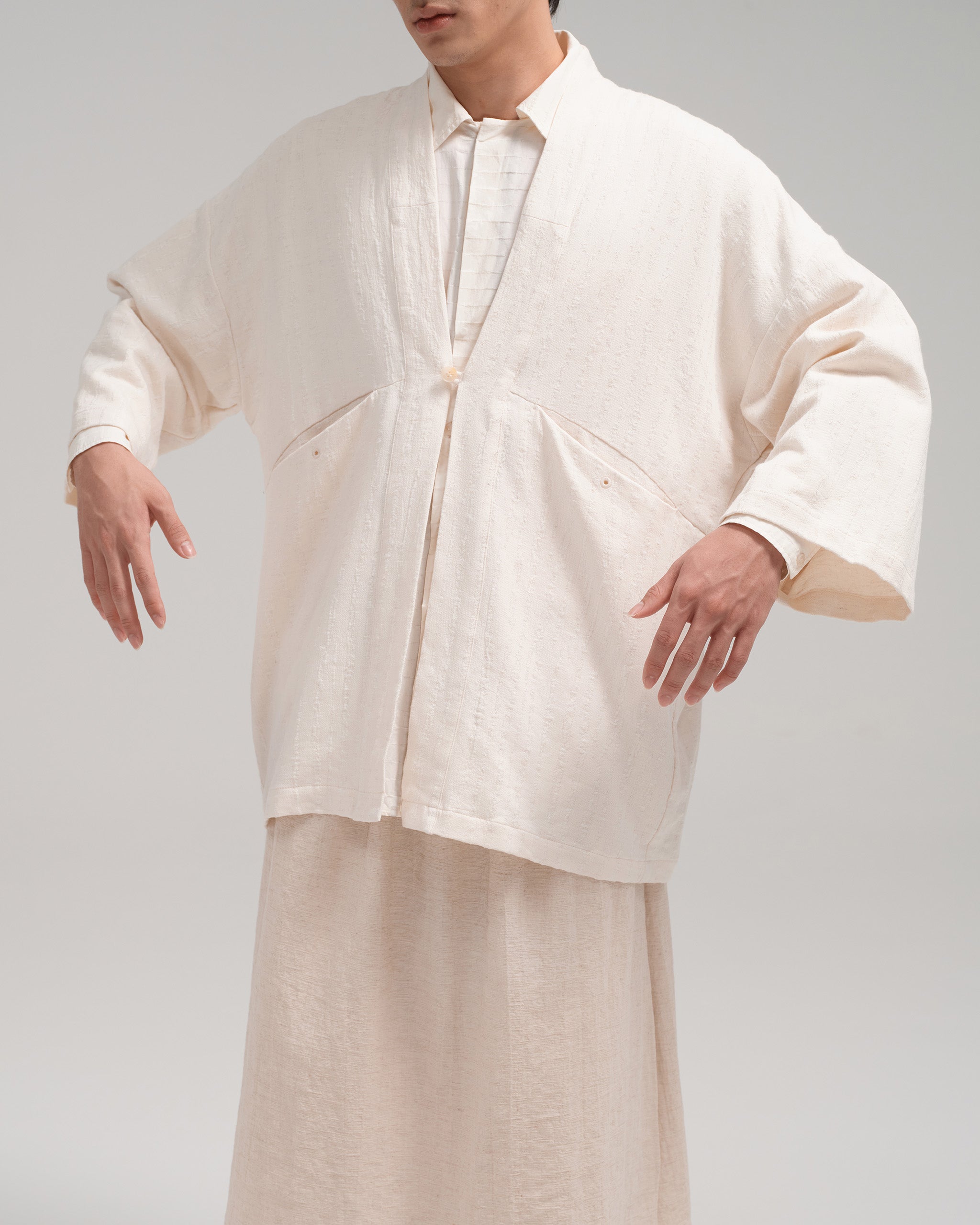Unisex: The Kimono (Eggshell White)