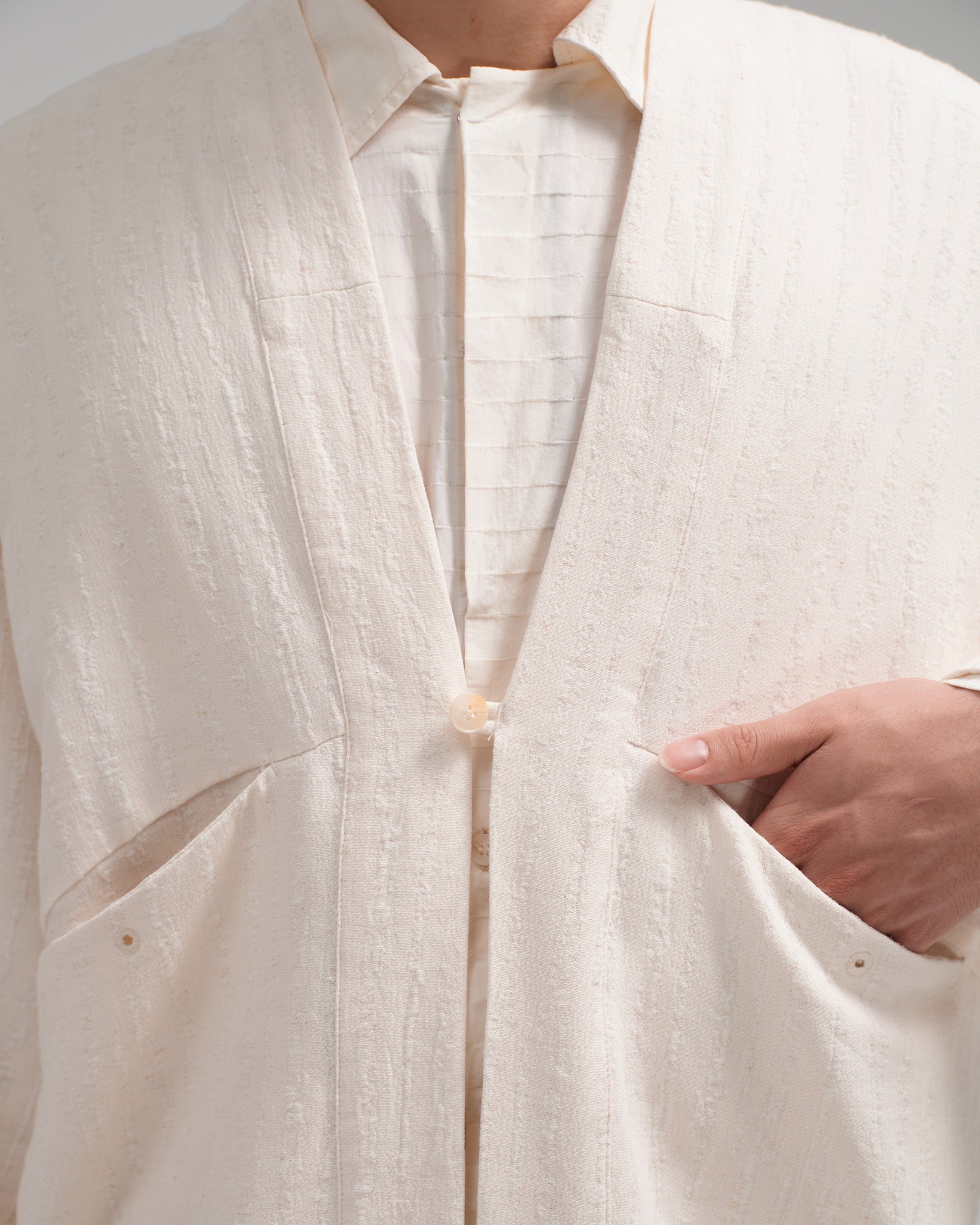 Unisex: The Kimono (Eggshell White)