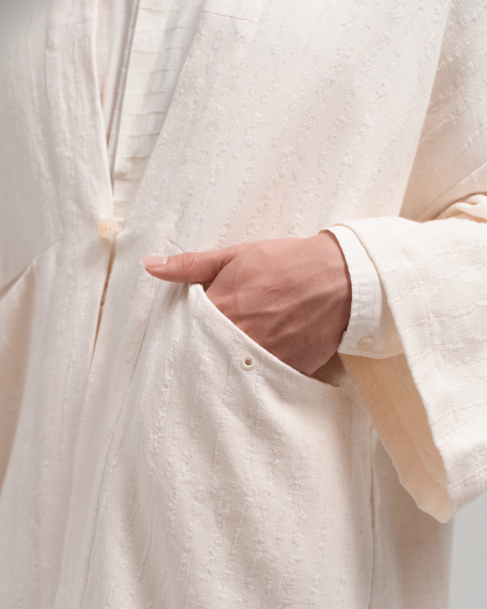 Unisex: The Kimono (Eggshell White)