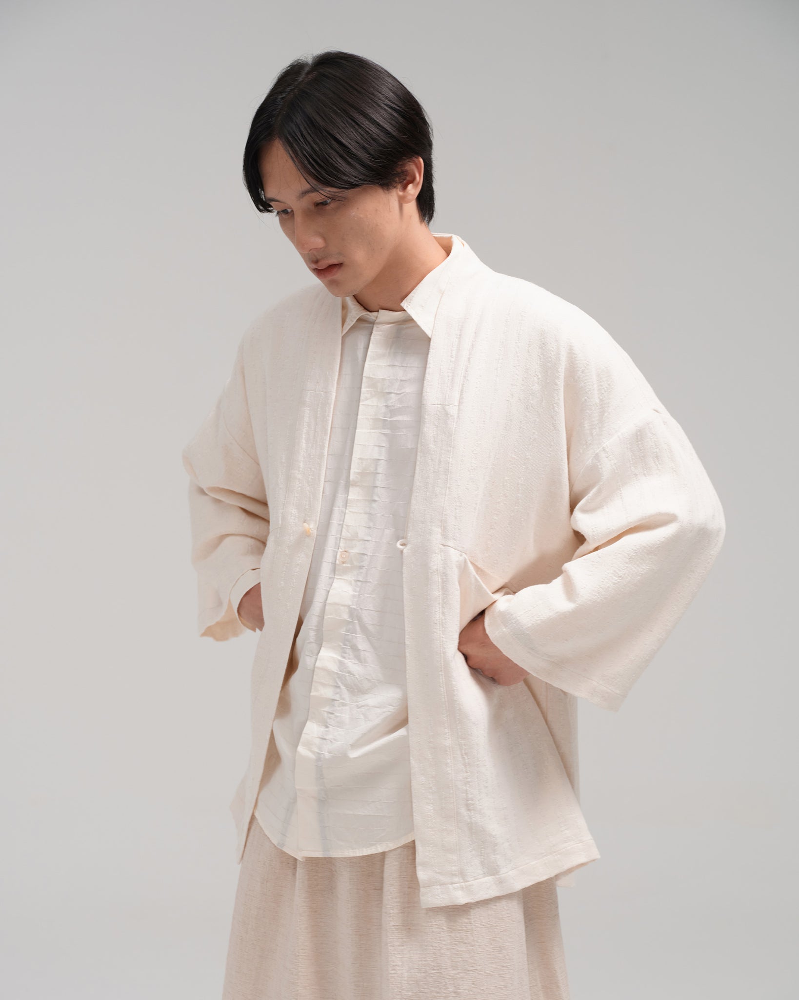 Unisex: The Kimono (Eggshell White)