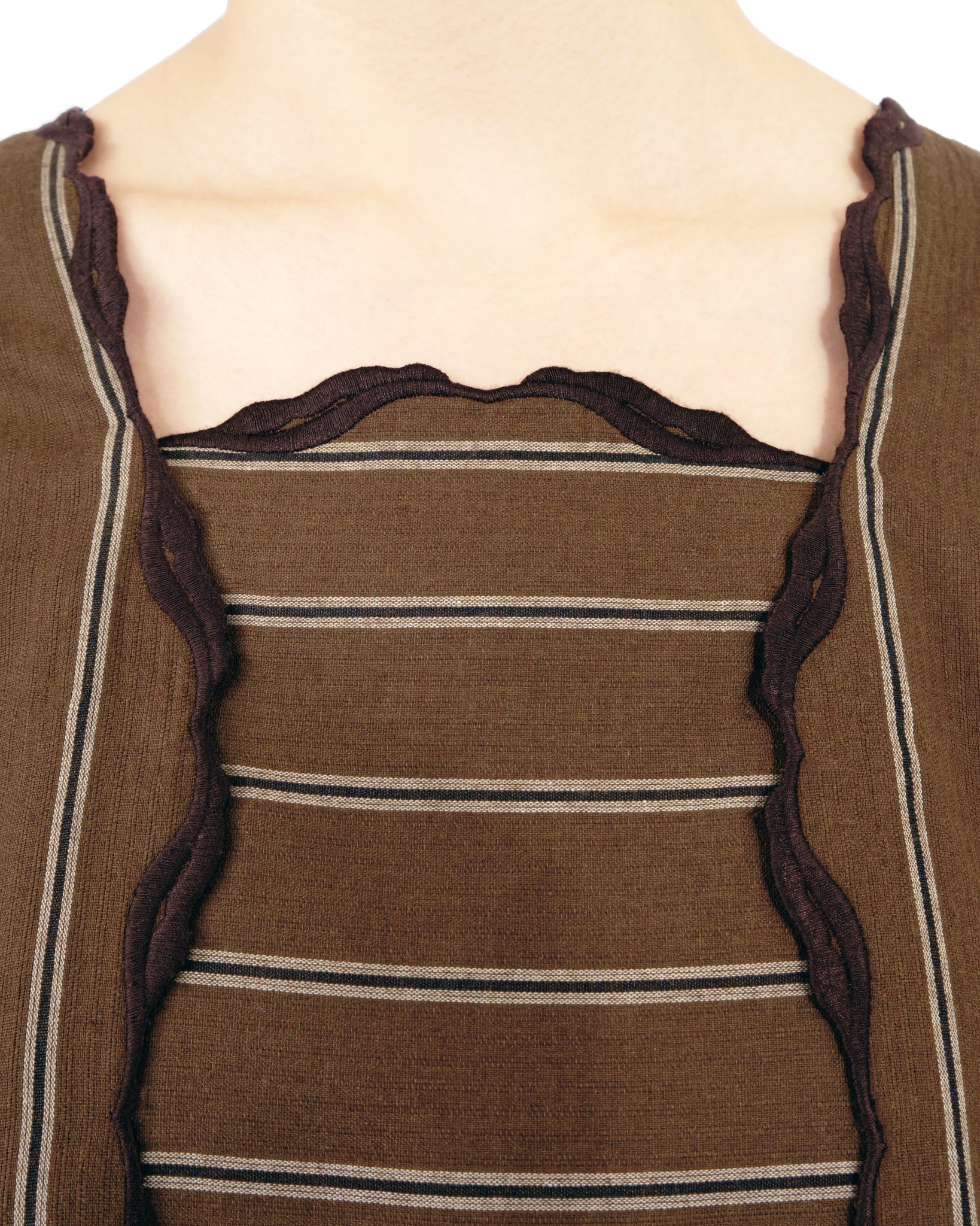 Women: Mekar Loose Kebaya (Brown Stripe)