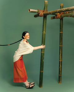 Women: Senja Knot Skirt (Sunset Red)