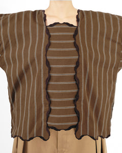 Women: Mekar Loose Kebaya (Brown Stripe)