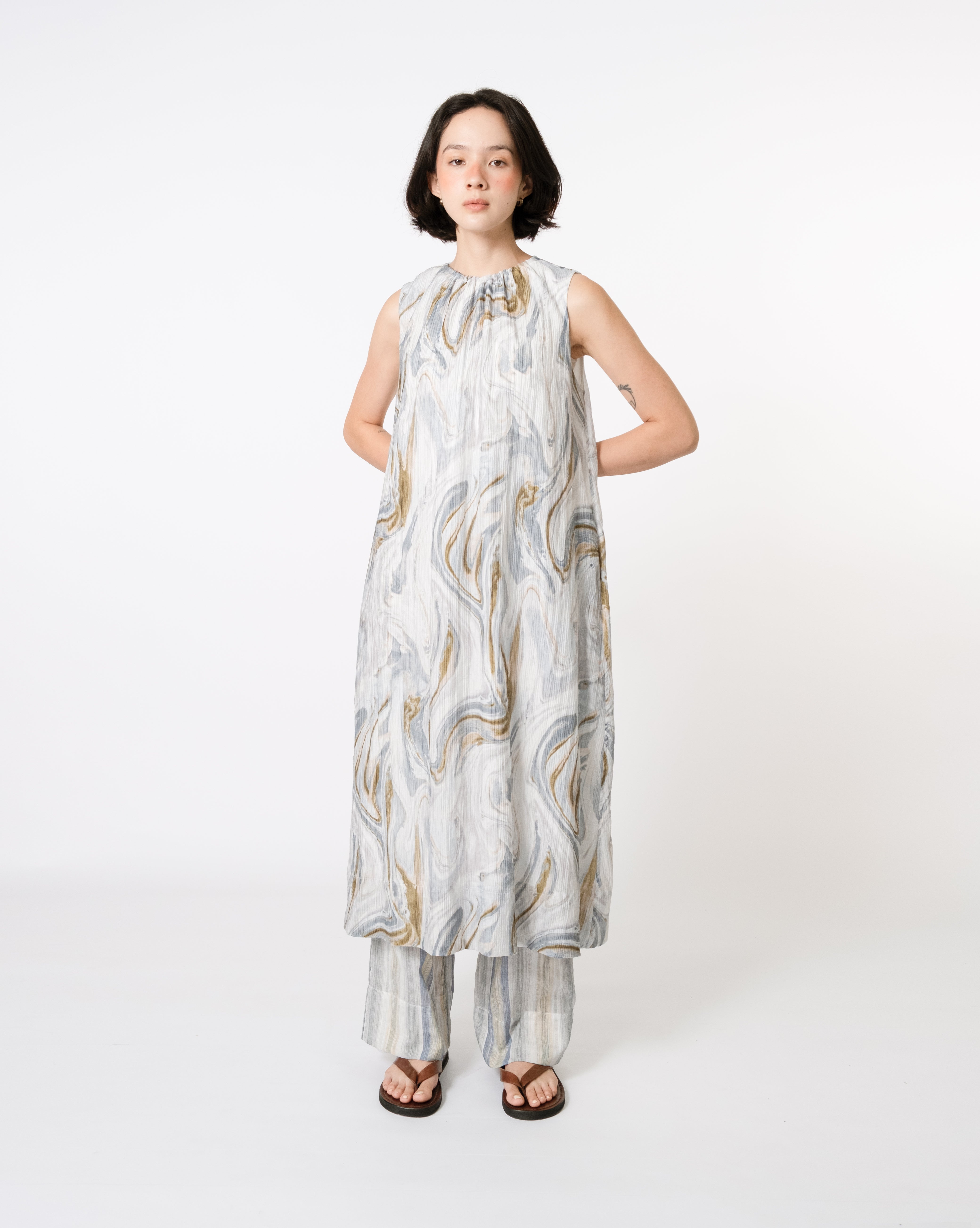 Women: Journey Loose Dress (Blue Marble)