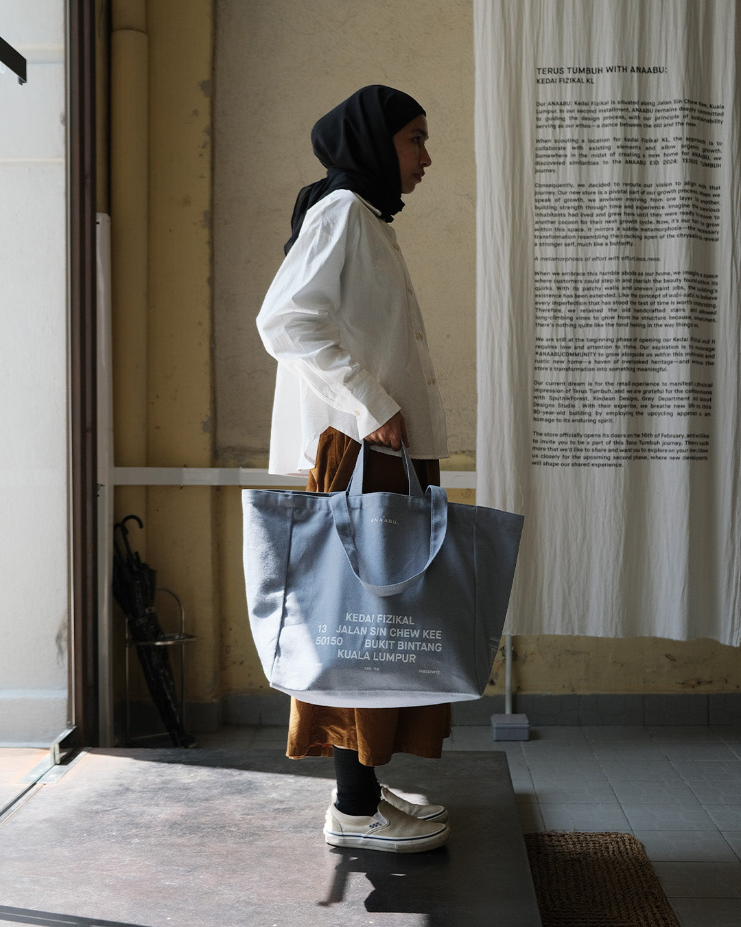 KEDAI FIZIKAL DUSTY BLUE TOTE KL