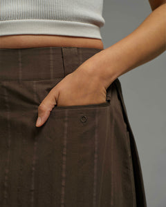 Women: Side Pleated Skirt (Olive)