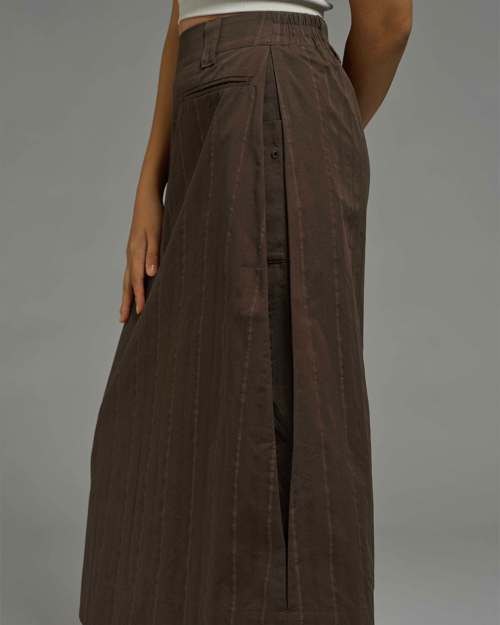 Women: Side Pleated Skirt (Olive)