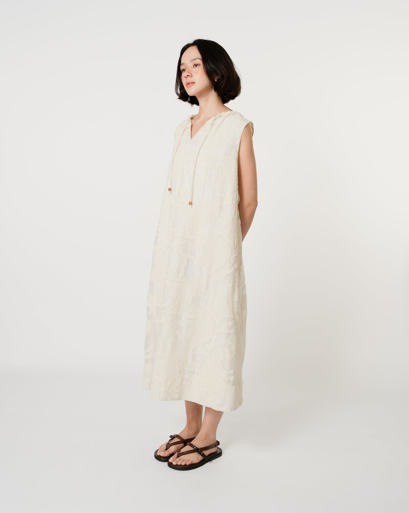 embroidery loose dress women White Lace Dress Women Dress Spring Summer Vintage Elegant Slim Embroidery Lace Dress V-Neck Casual Loose Maxi Dresses Clothes