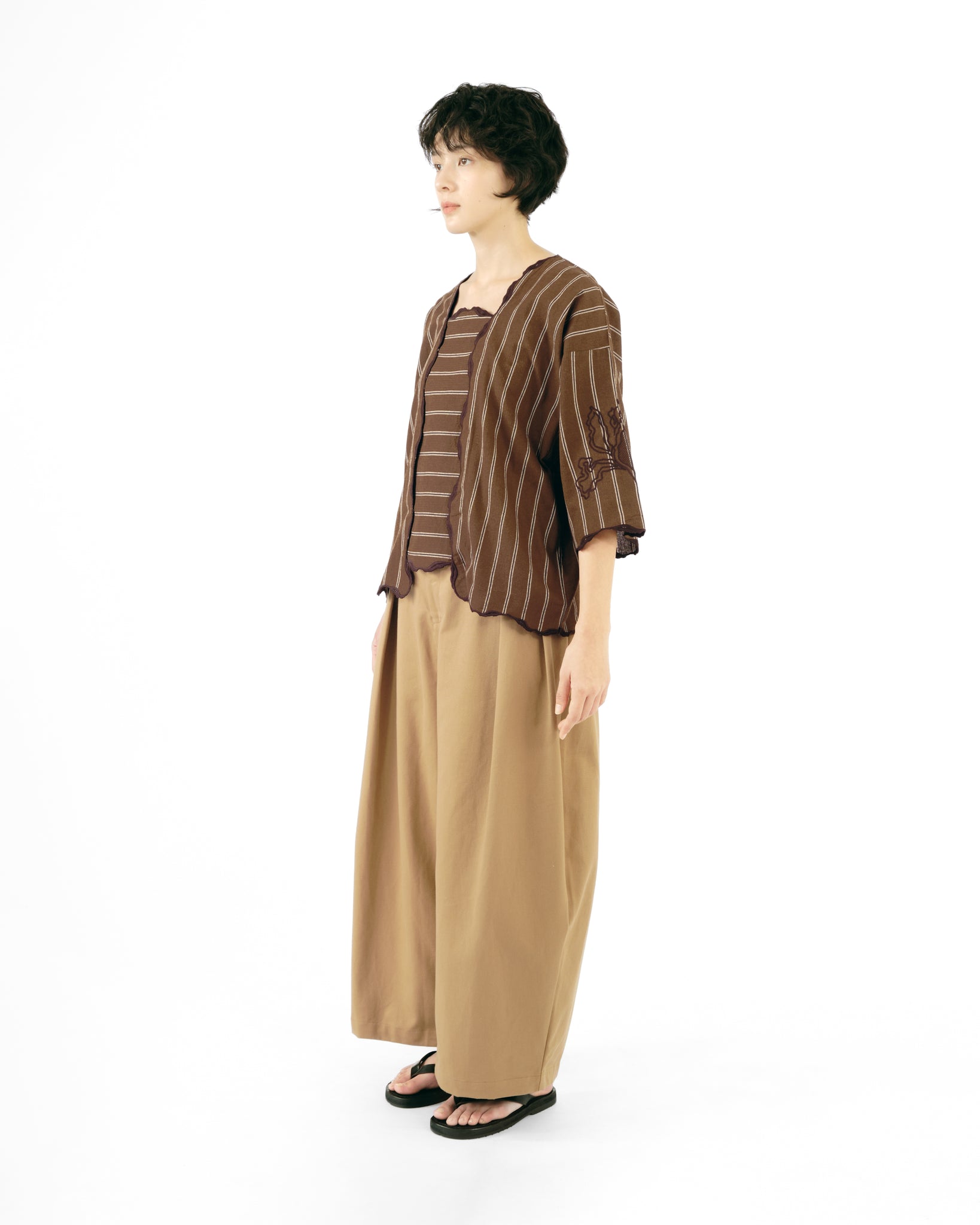 Women: Mekar Loose Kebaya (Brown Stripe)