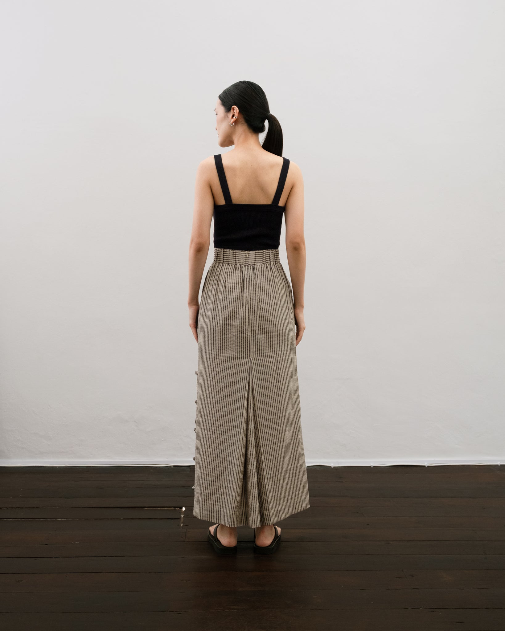 Women: Tiān Pencil Skirt (Blue Stripe)