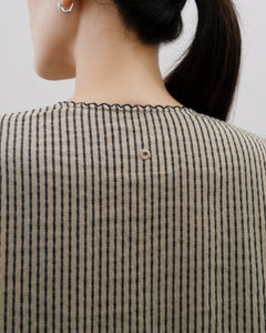 Women: Tiān Kebaya Top (Blue Stripe)