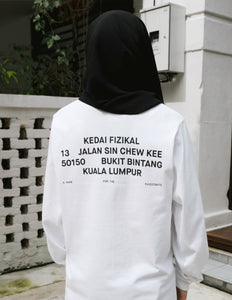 Unisex: KEDAI FIZIKAL WHITE T KL (Long Sleeve)