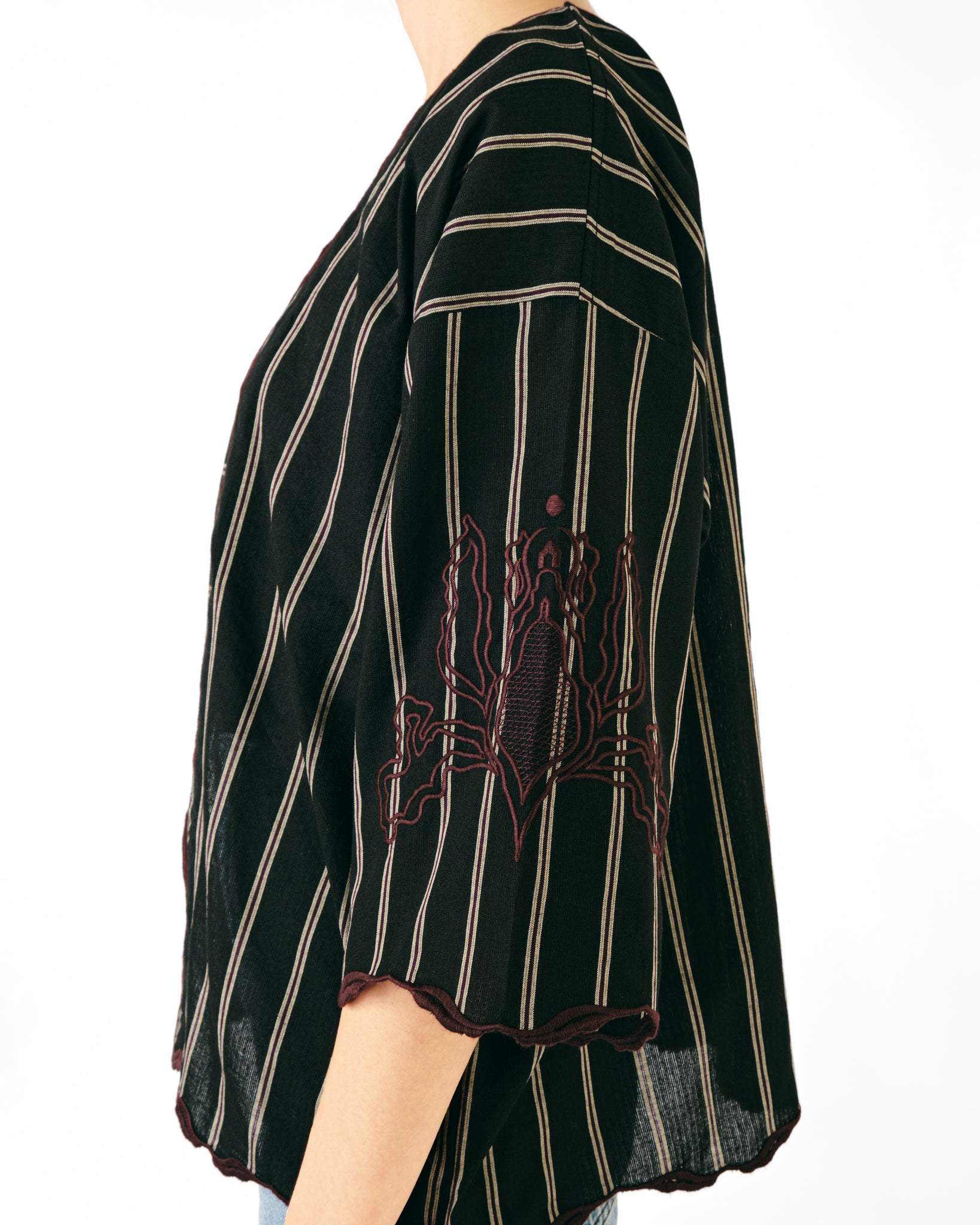 Women: Mekar Loose Kebaya (Black Stripe)