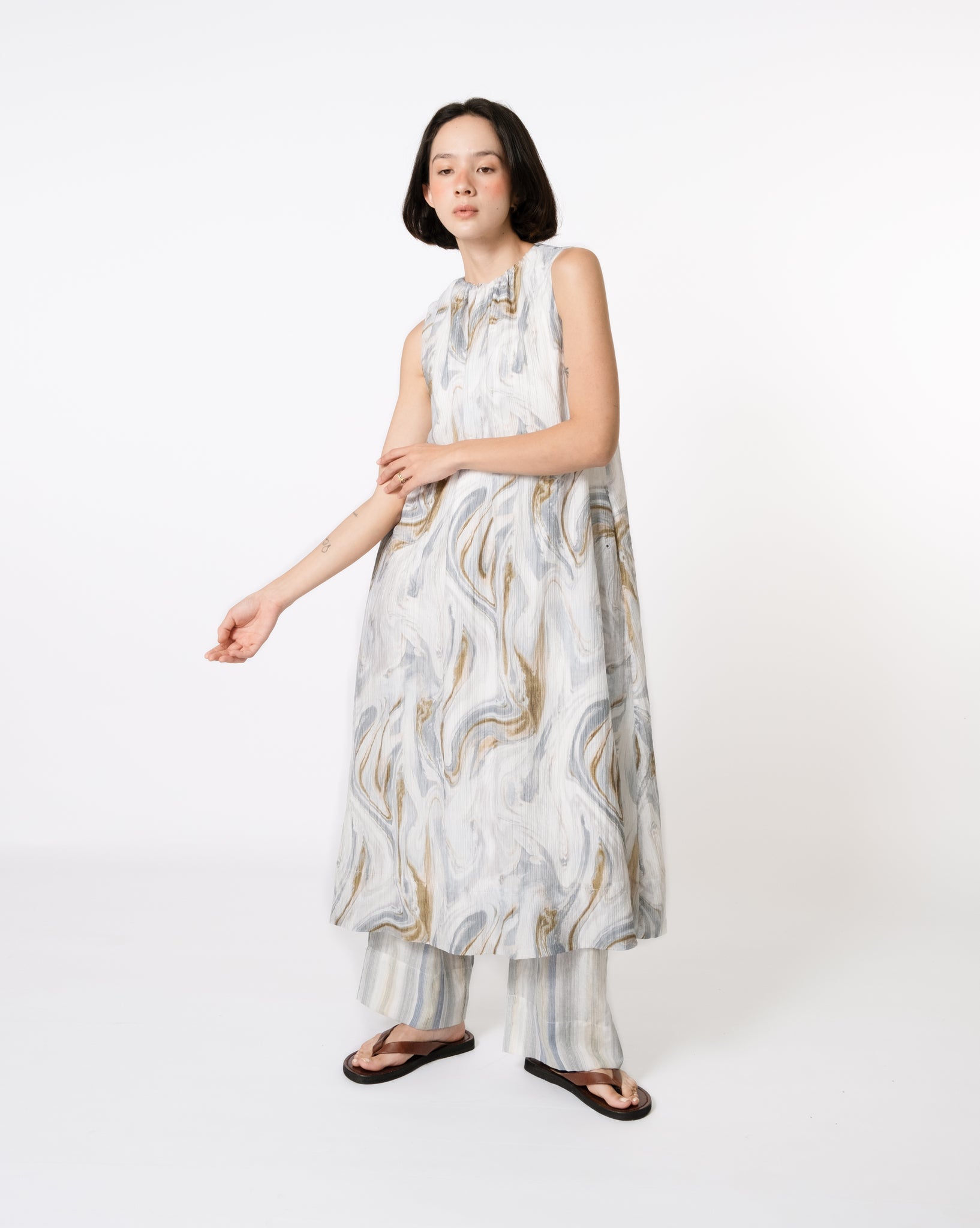 Women: Journey Loose Dress (Blue Marble)