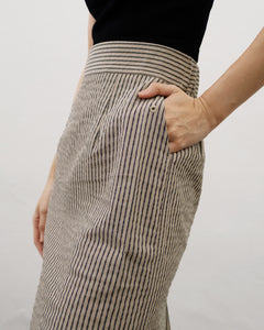 Women: Tiān Pencil Skirt (Blue Stripe)