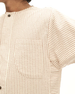 Men: Galah Buttoned Shirt (Brick Stripe)