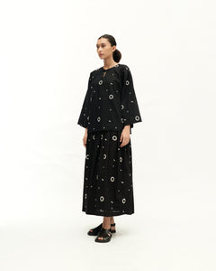 Women: Suria Gathered Skirt (Black Embroidered)