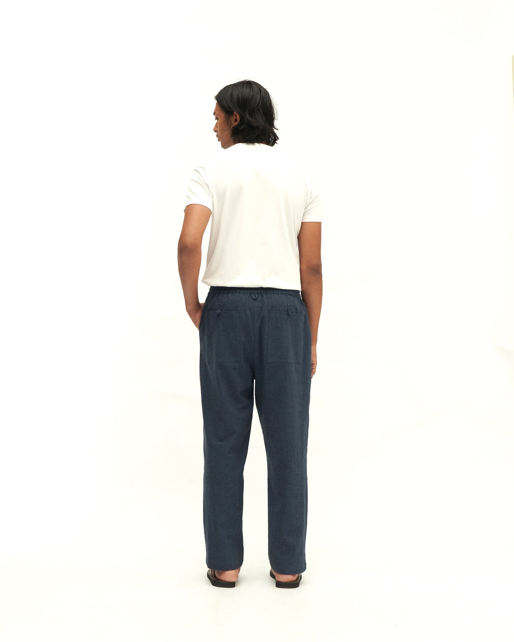 Men: Purnama Straight Pants (Dark Blue)