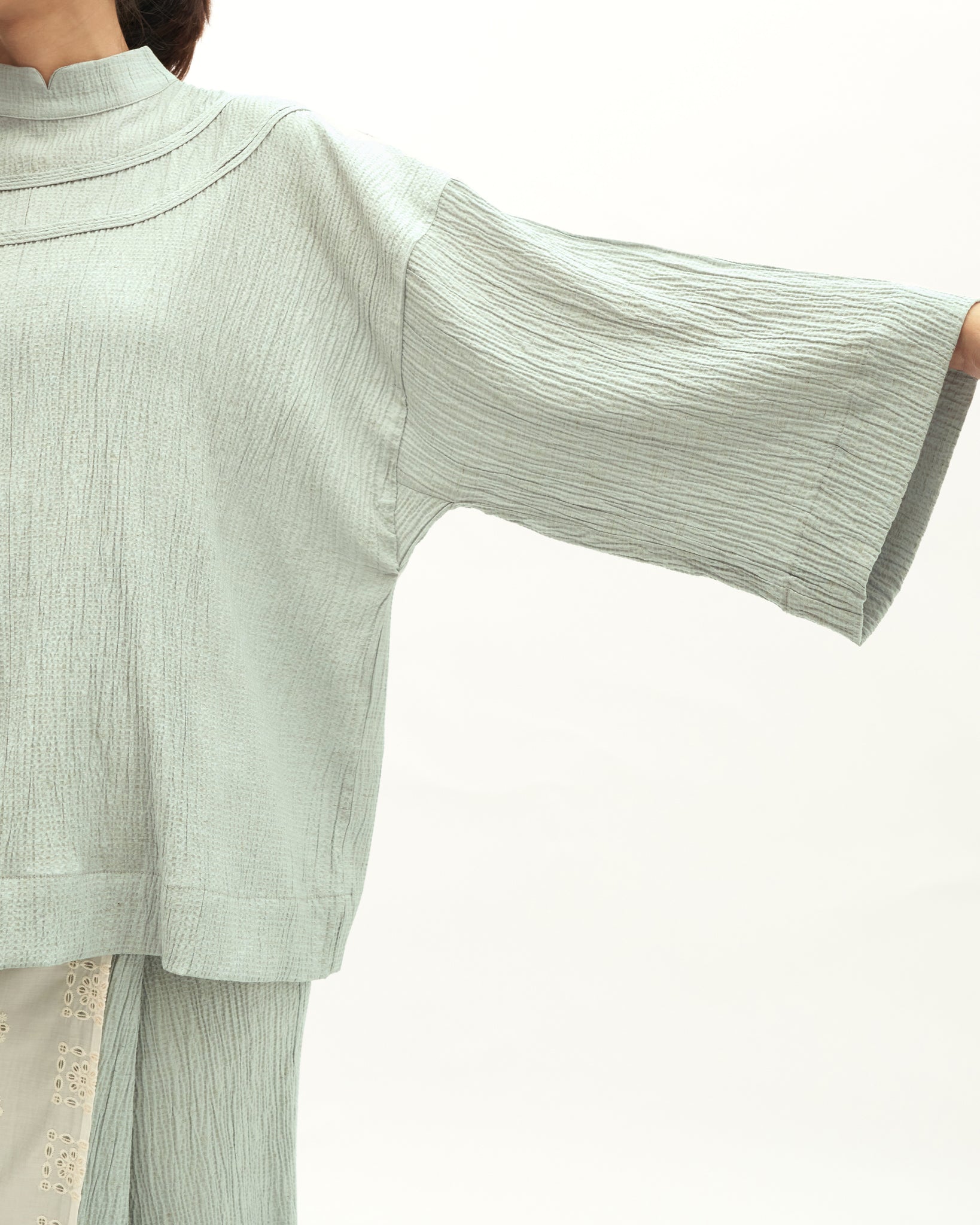 Women: Subuh Kedah Top (Dusty Blue)