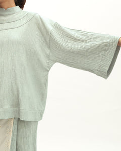 Women: Subuh Kedah Top (Dusty Blue)