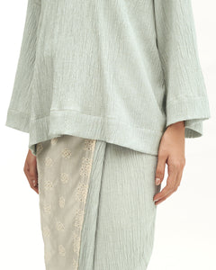 Women: Subuh Kedah Top (Dusty Blue)