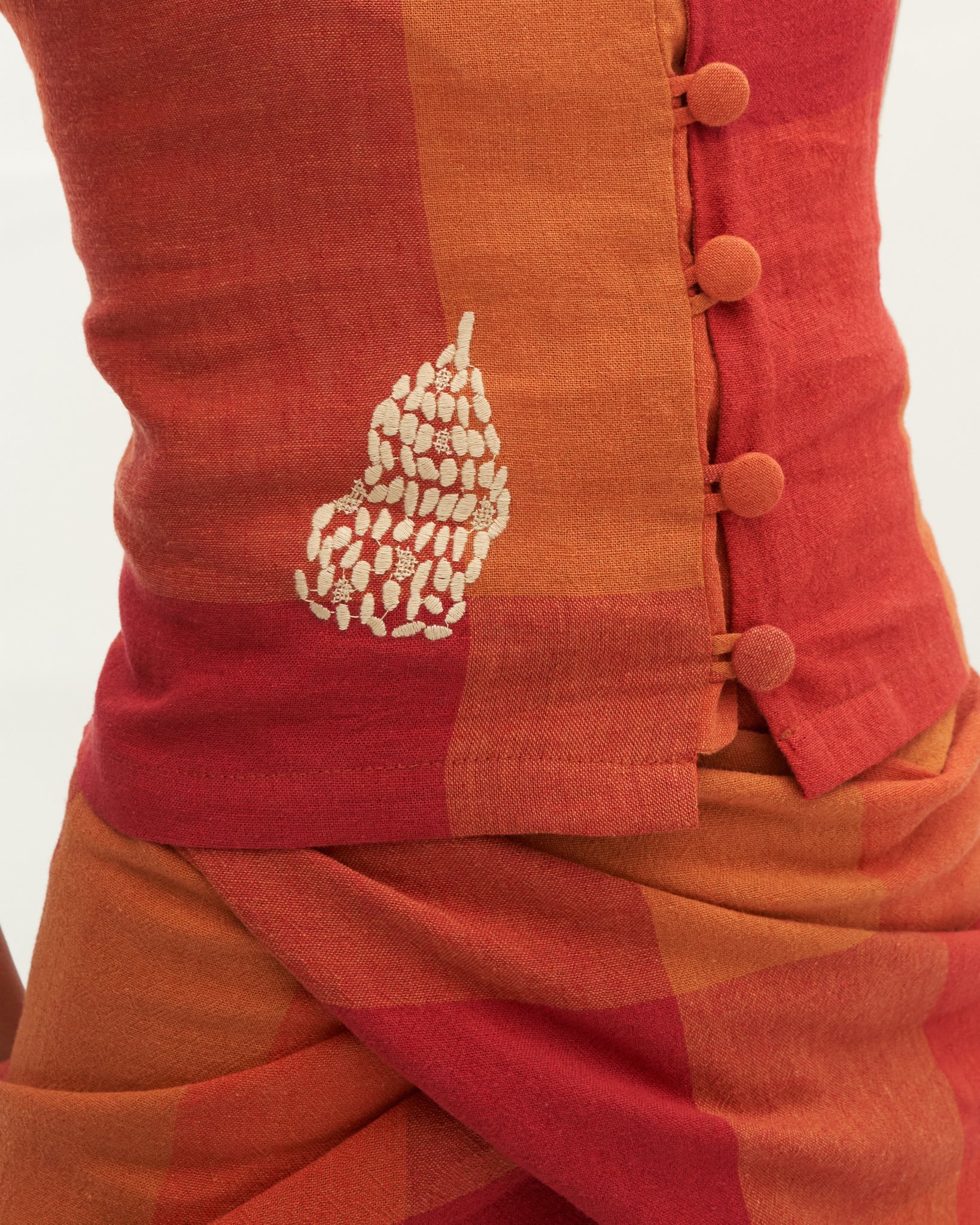 Women: Senja Smocked Top (Sunset Red)