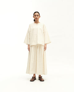 Women: Suria Kedah Top (White Embroidered)