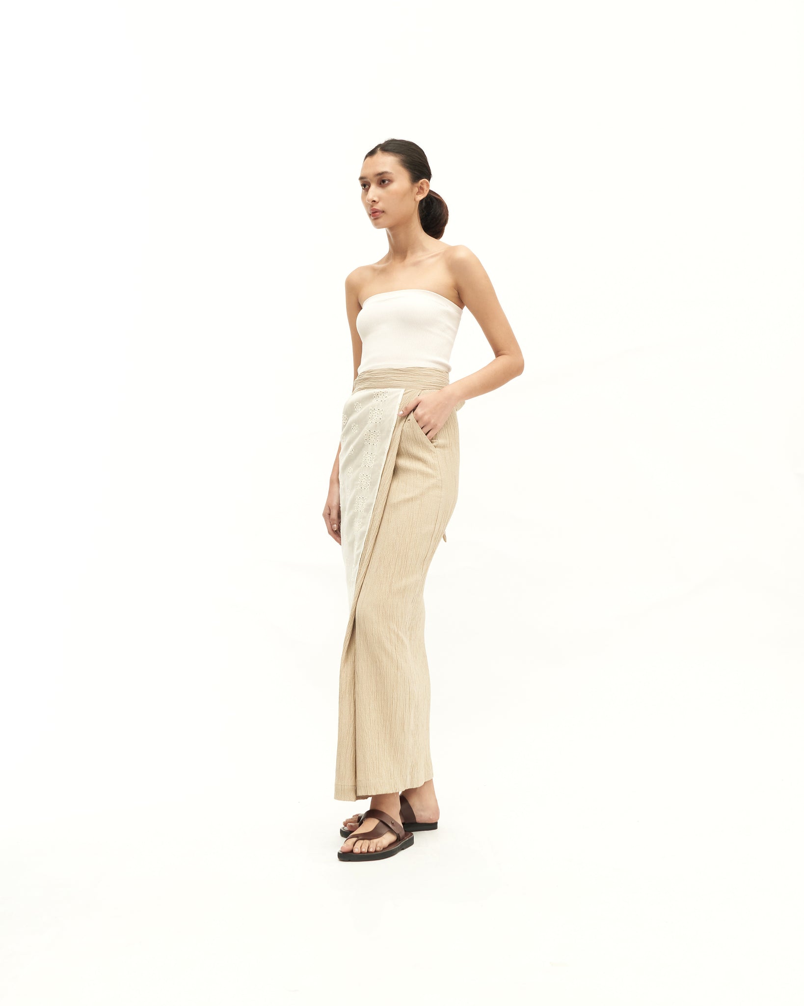 Women: Subuh Wrapped Skirt (Eggshell)