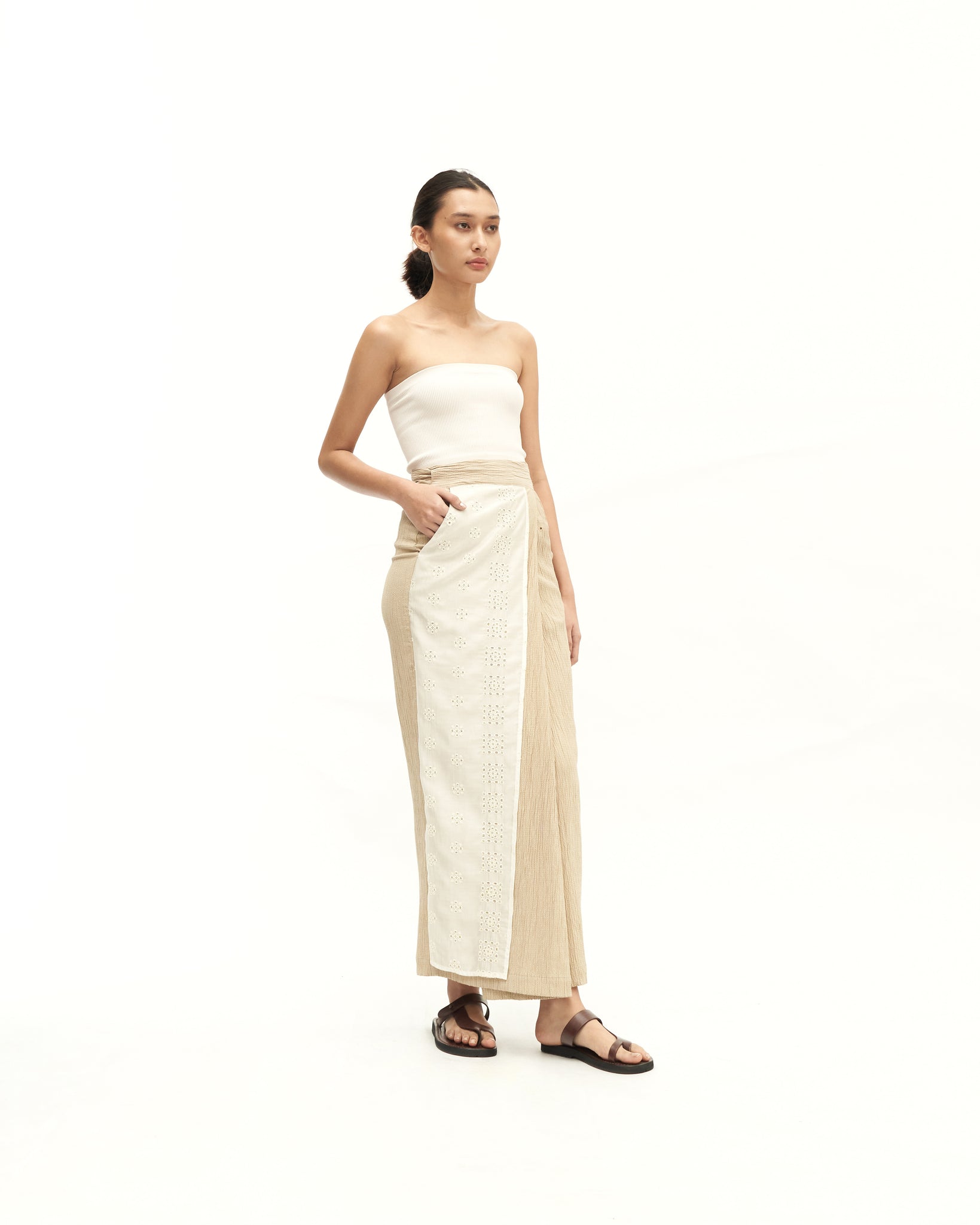 Women: Subuh Wrapped Skirt (Eggshell)