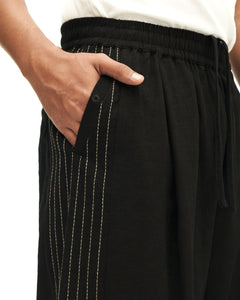 Men: Mao Straight Pants (Black)