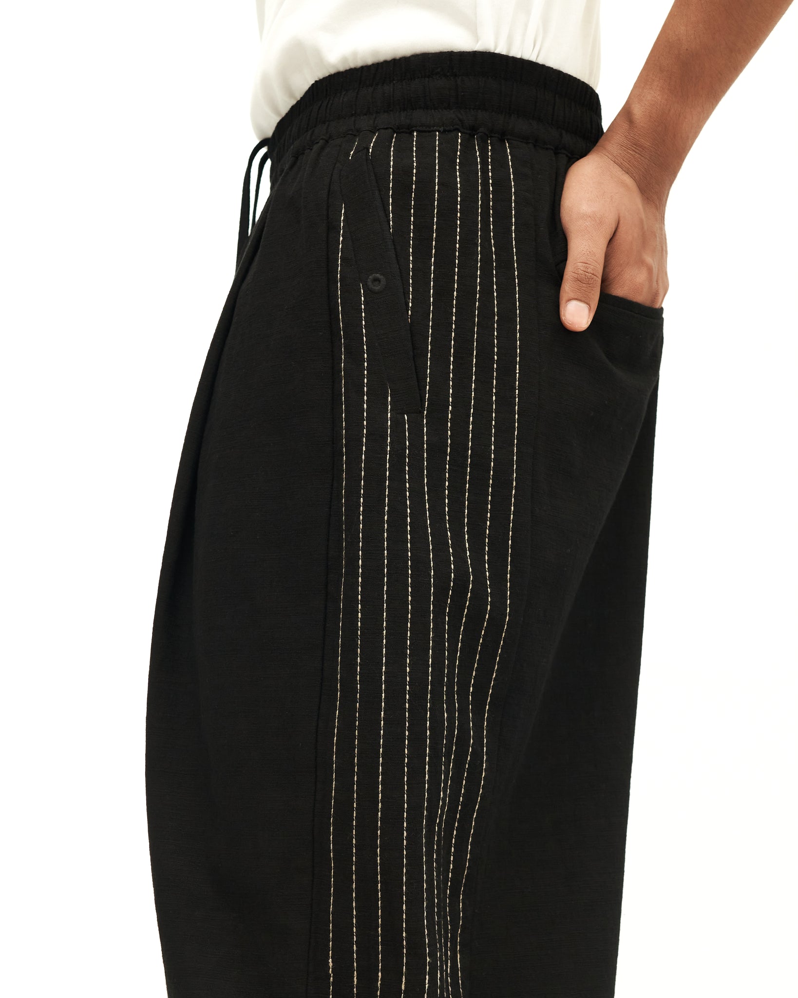 Men: Mao Straight Pants (Black)