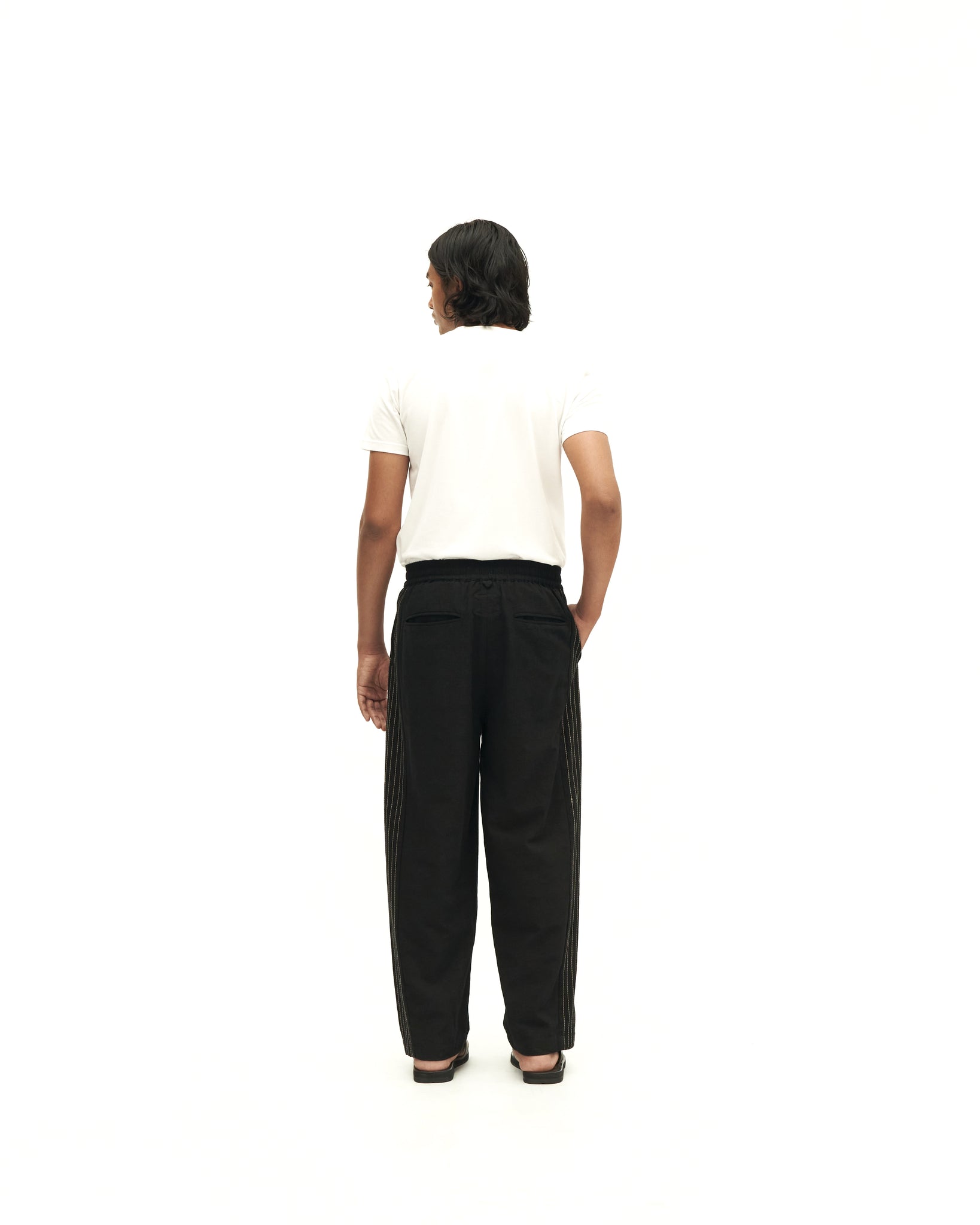 Men: Mao Straight Pants (Black)