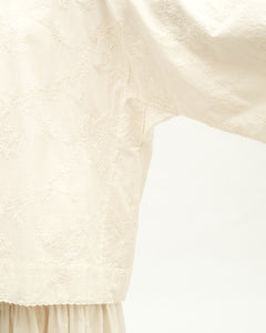 Women: Suria Kedah Top (White Embroidered)