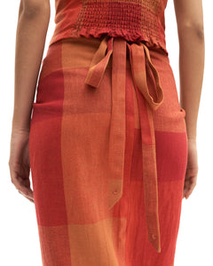 Women: Senja Knot Skirt (Sunset Red)
